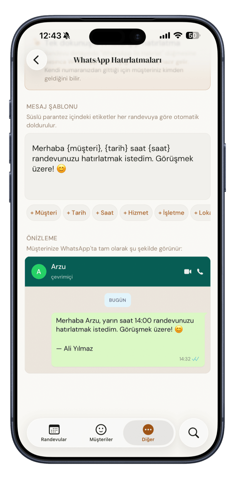 WhatsApp Hatırlatma